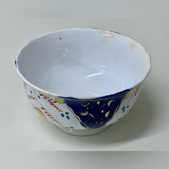 19th Century Vintage Gaudy Welsh Tulip Pattern Lusterware Waste Slop Bowl - Picture 13 of 16